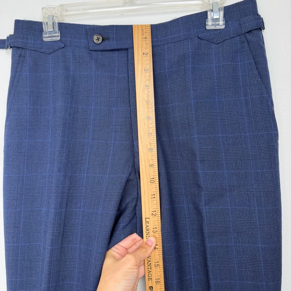 Billy Reid 38 X 31 Heirloom Mens Blue Glen Plaid 2-Button Suit USA Made Tailored